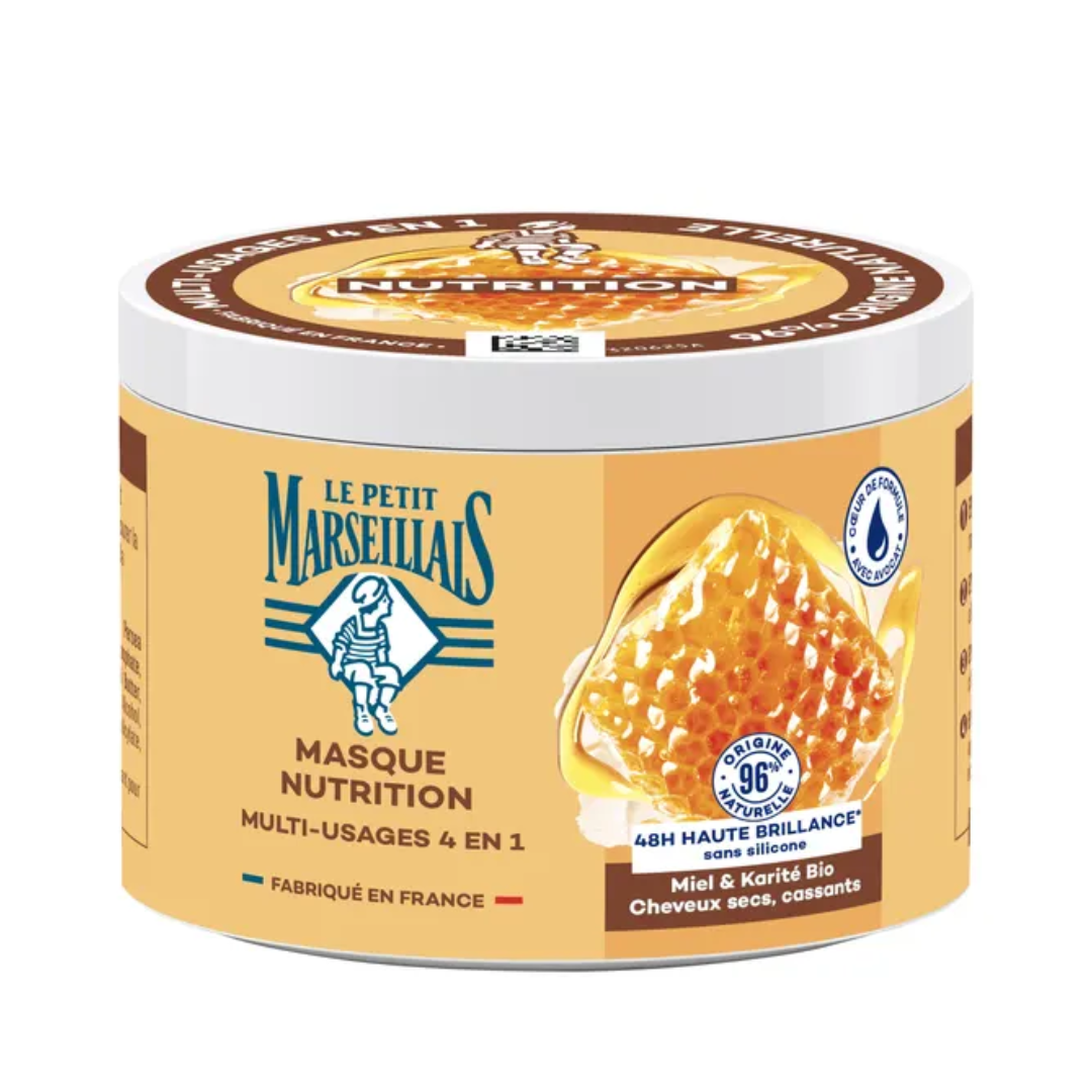 LE PETIT MARSEILLAIS Masque Soin Capillaire Nutrition Miel & Karité Multi Usage 4en1 370ml