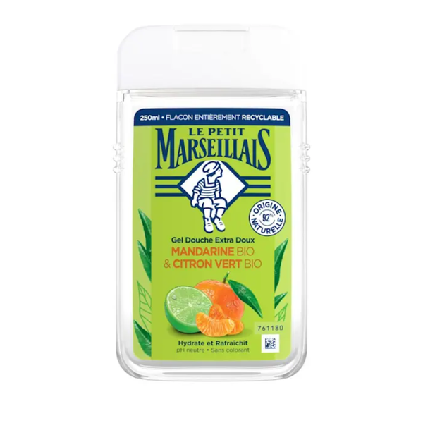 Gel Douche Extra Doux Mandarine Bio & Citron Vert Bio 250ml